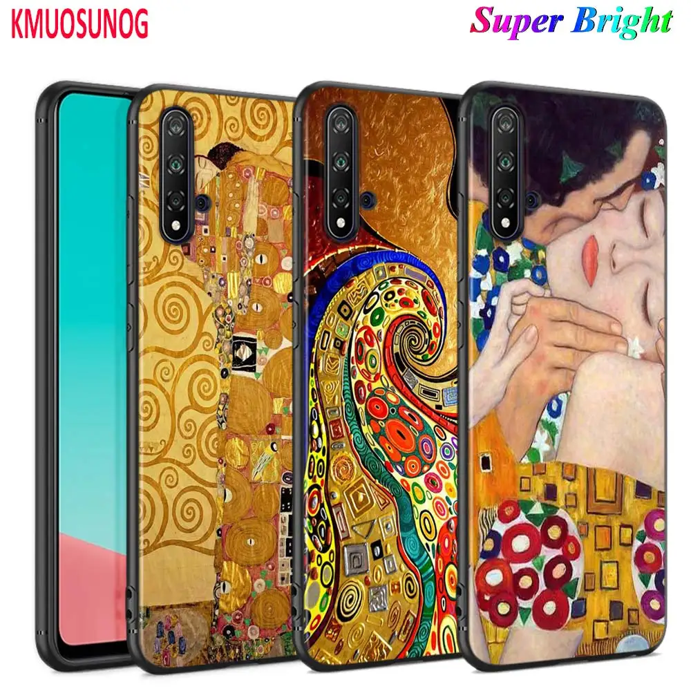 

Black Cover Kiss by Gustav Klimt for Huawei Nova 5 3i P Smart Z Plus 2019 P30 P20 Pro P10 P9 P8 Lite Plus Phone Case