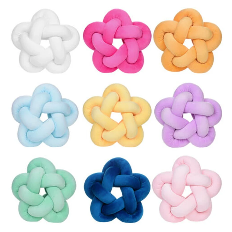 Уютная Автомобильная подушка для поясницы талии спины хлопковые подушки с узлом