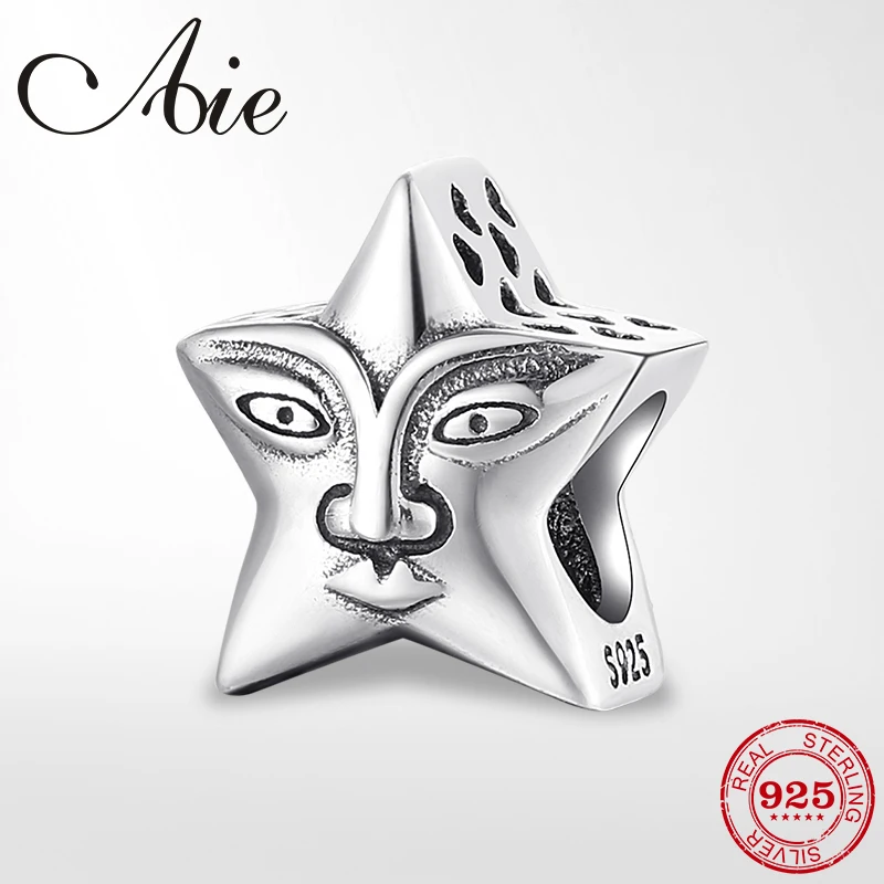 Подлинные серебряные бусины-подвески в виде звезды Бога Вселенной подходят к