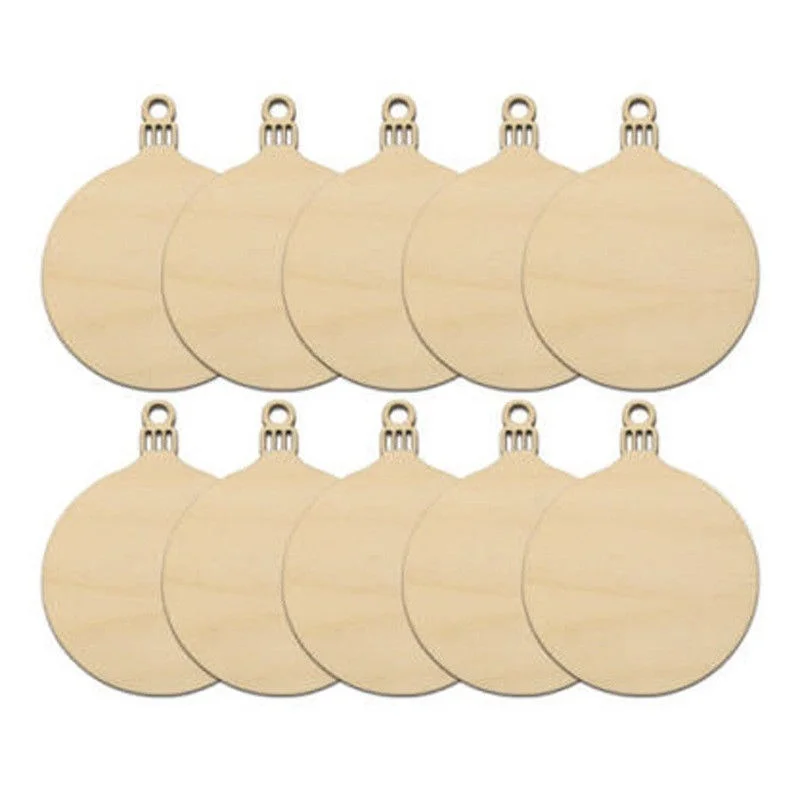 10 шт абсолютно новые украшения Рождественские шары Искусство ремесло деревянные