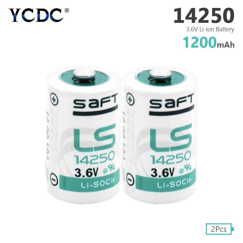 Новинка 2 шт. 3 6 В 1200 мАч 14250 Φ 1/2 AA R6 SL350 ER14250 аккумулятор для станков с ЧПУ