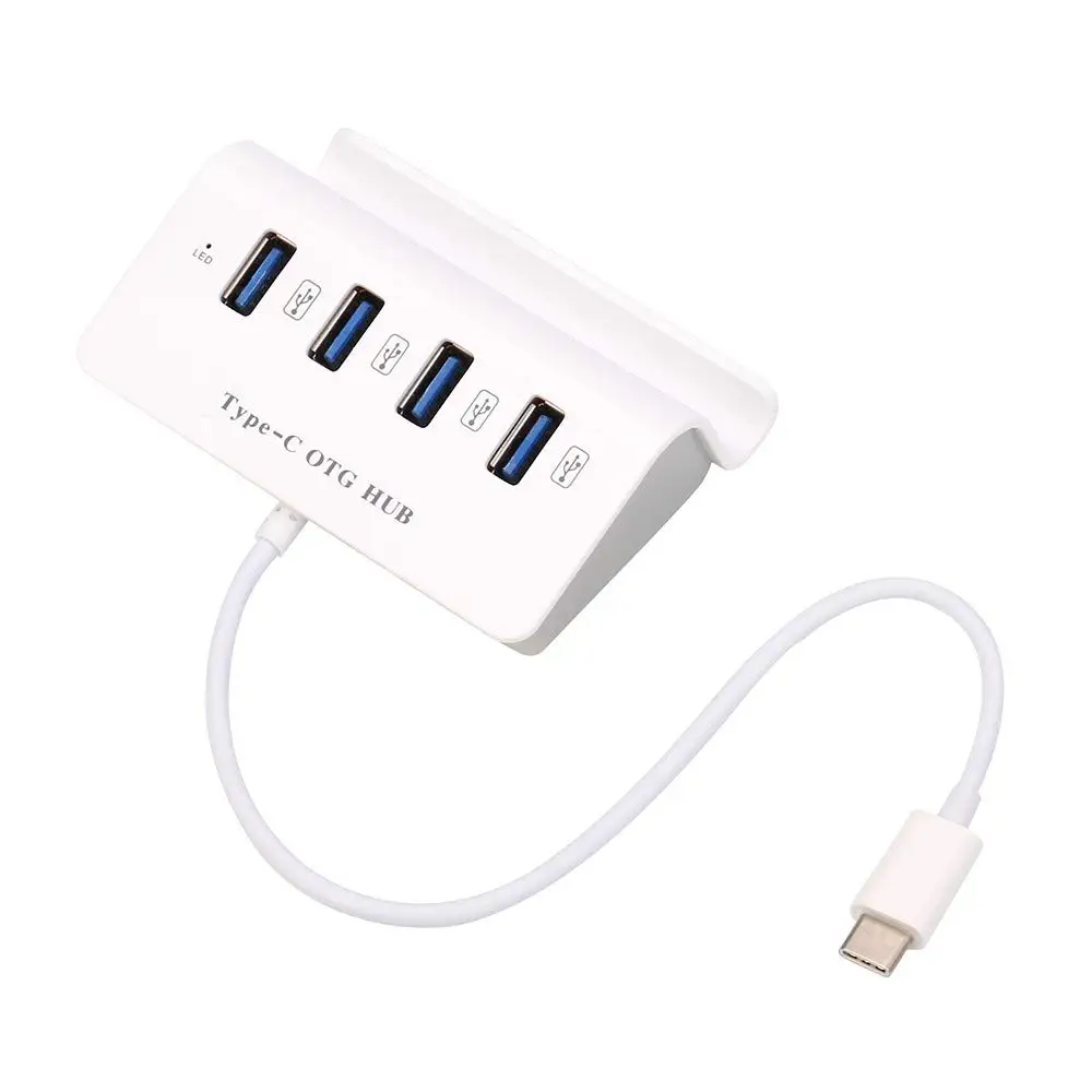 Новый высокоскоростной концентратор USB 3 1 OTG с 4 портами Type C ABS Mini держателем для