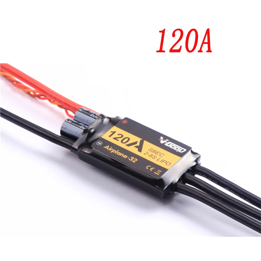 VGOOD бесщеточный ESC 6A / 12A 20A 30 40A 60A 80A 100A 120A 2S 32-бит с 1.5A SBEC для АКС. Для
