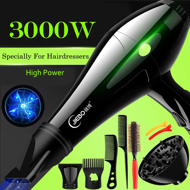 

3000W Professional Hair Dryer Strong Power Barber 220V Home Salon Styling Tools Negative Ion Air Blow Dryer secador de cabelo