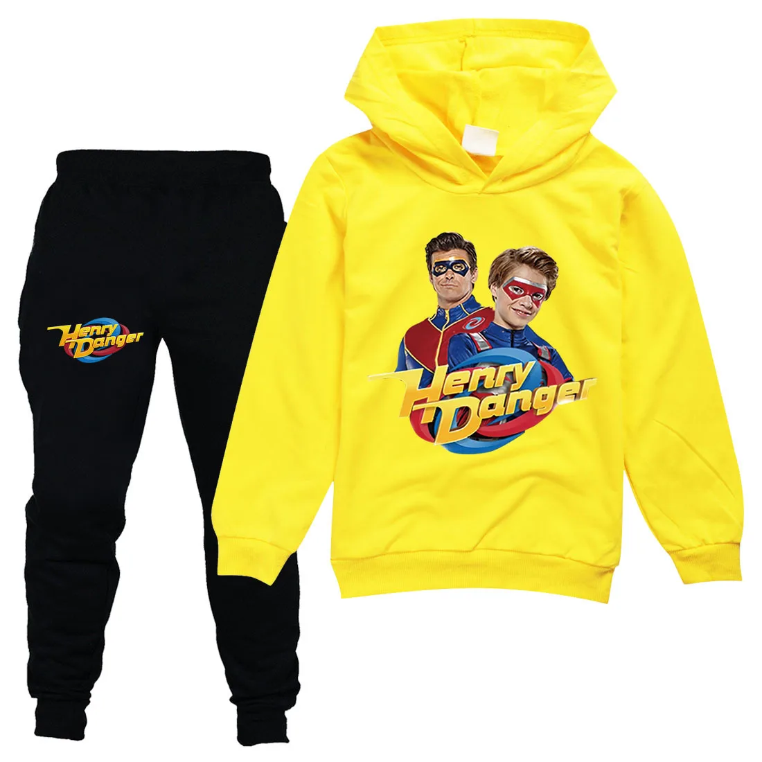 Весенне-осенний спортивный костюм для мальчиков и девочек с героями