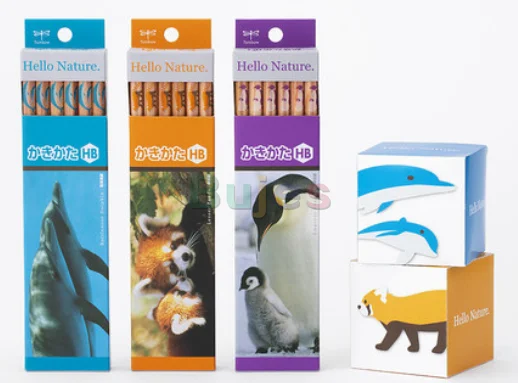 Tombow Hello Nature. 12 шт. карандаш с рисунком животных дерево деревянный столб свинец HB/2B