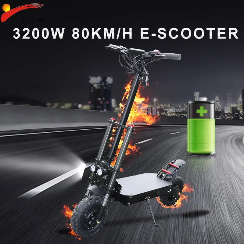 Мощный электрический скутер 80 км/ч с аккумулятором 35 А Samsung 60V3200W шина для