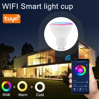 gu10 spotlight bulb wifi smart light bulb e27 gu5 3 6w rgbcw color changing lamp 220v 110v remote voice control dimmable led