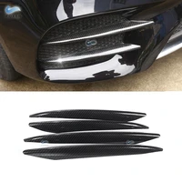 for mercedes benz w213 e class 2016 2017 2018 4pcs carbon fiber texture front fog light lamp grille slats cover trim