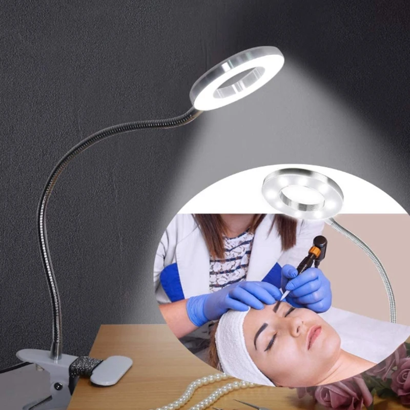 

Make Up Tattoo LED Lamp with Bracket, Salon Table Lamp Cold and Warm Light, Portable Permanent Make Up Beauty Table Lamp