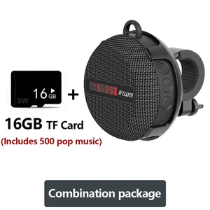 wireless cycling bicycle bluetooth speaker outdoor smart led digital display portable waterproof subwoofer hands freetf card free global shipping