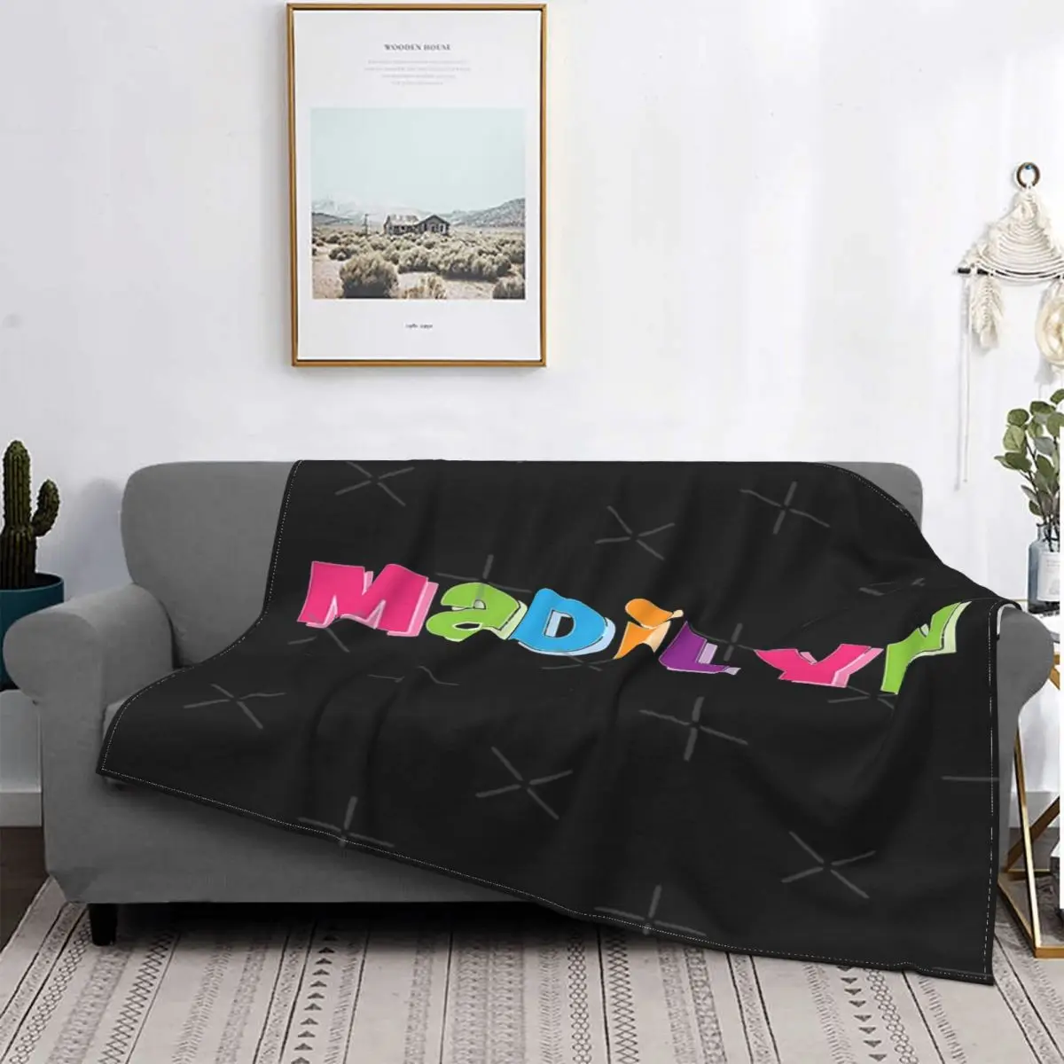 

Madilyn-colcha a cuadros para cama, manta doble, 220x240, 12 colores