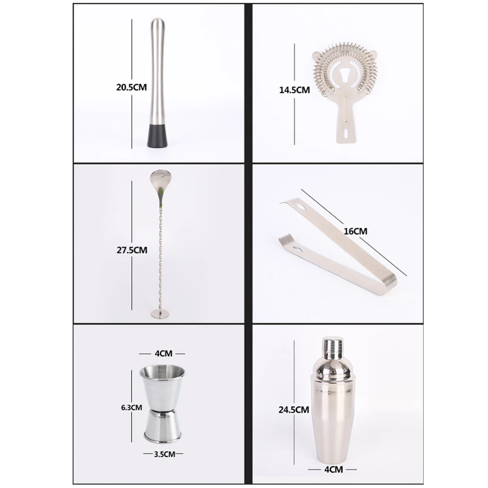 

Wine Mixing Spoon Cocktail Shaker Bartender Kit 10pcs/Set Barware Mixed Drinks Tool Set Bar Wine Mixing Spoon Cocktail Shaker