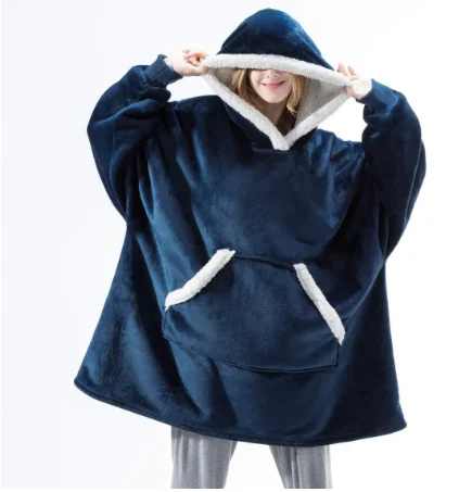 

Winter Oversized Blanket with Sleeves Oversized Hoodie Fleece Warm Comfy Hoodies Sweatshirts Giant TV Blanket Women Hoody Robe