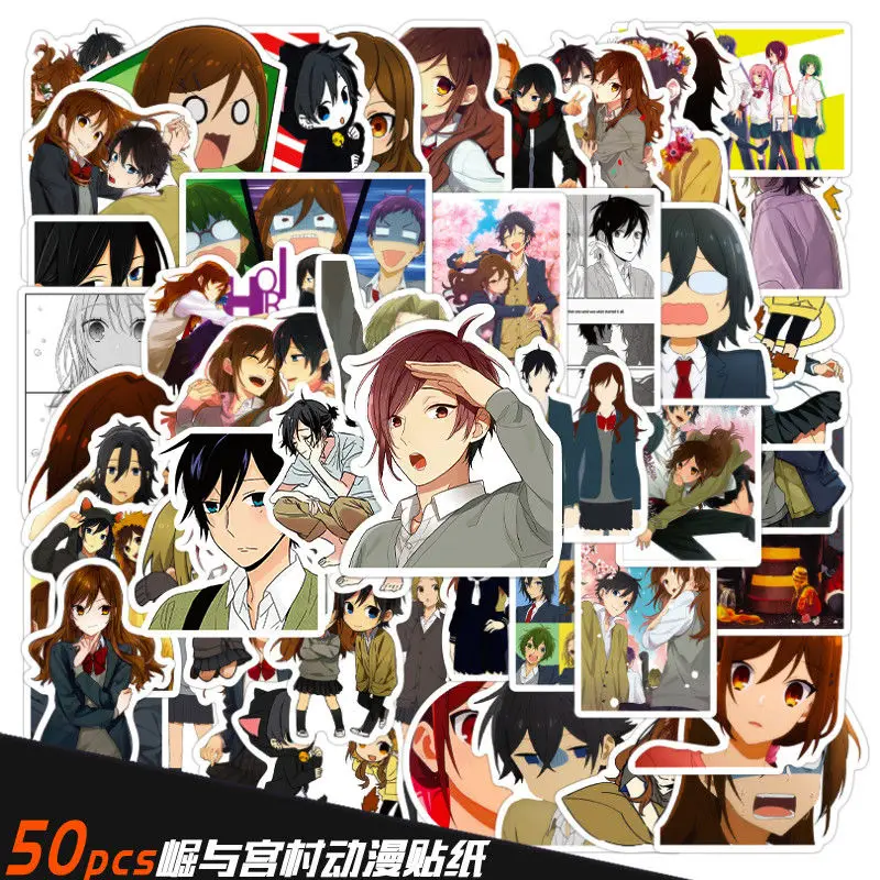 

50 шт. стикеры s Hori San to Miyamura Kun Horimiya стикеры Аниме Косплей декоративные чемоданы для ноутбука водостойкие стикеры s