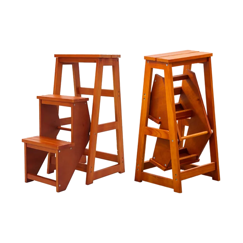 Многофункциональный складной стул для дома лестница из бамбука и дерева
