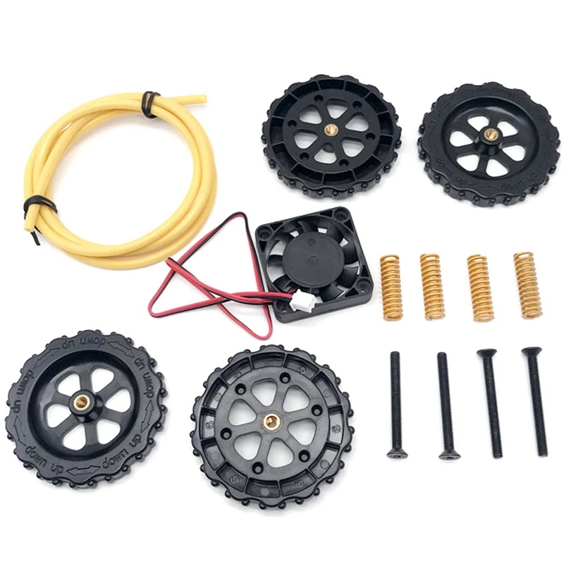 

3D Printer Part Kit CR-10 Hot Bed Nut Compression Spring Hand Screwed Big Nut with PTFE Tube Cooling Fan 12V