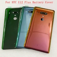 battery cover rear door with camera lensflash lightlogo for htc u12 plus u12 back glass cover replacement