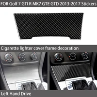 carbon fiber car interior cigarette lighter cover suitable for vw golf 7 gti r mk7 gte gtd 2013 2017 car sticker