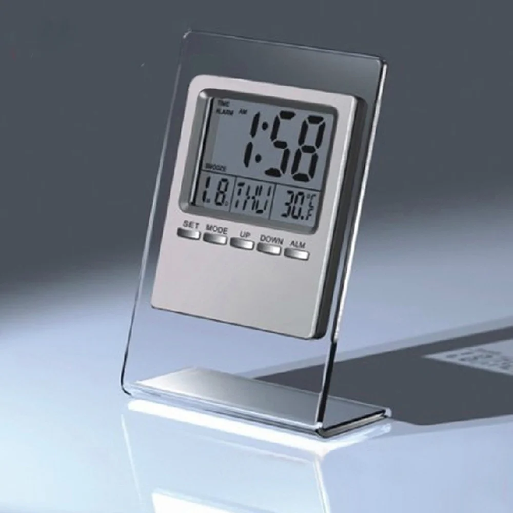 Трехмерный ЖК цифровой Настольный будильник метеостанционный стол температура