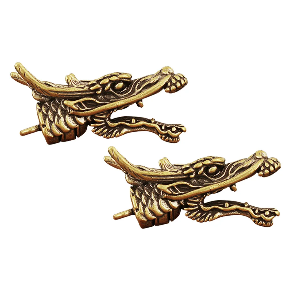 

2PCS Multipurpose DIY Brass Pendant Dragon Head DIY Keychain Bag Pendant Decor