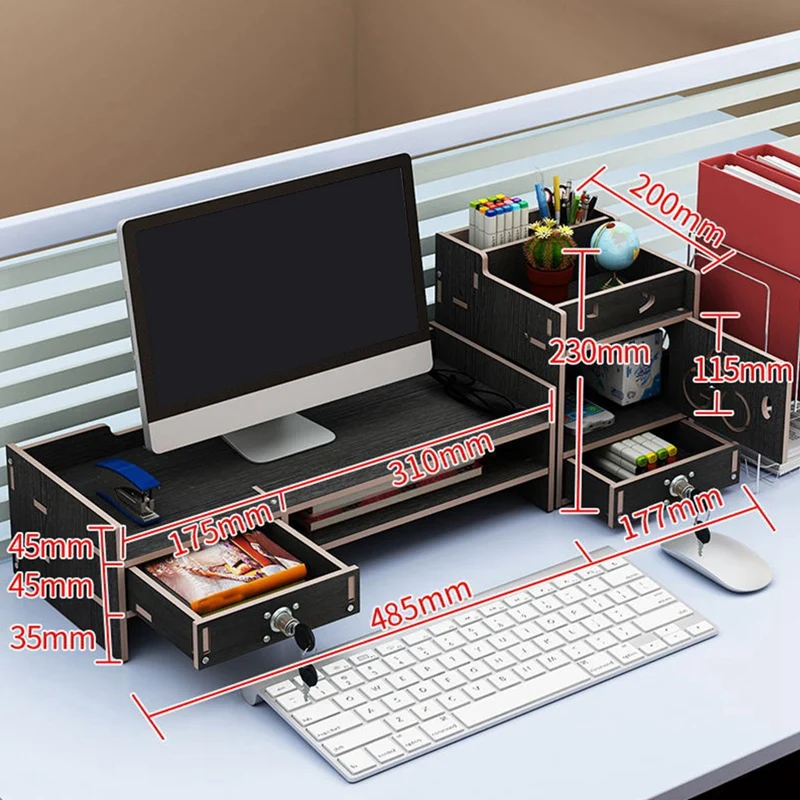 Black Computer Stand Monitor Increase Z05-S Desktop Office Rack for | Компьютеры и офис
