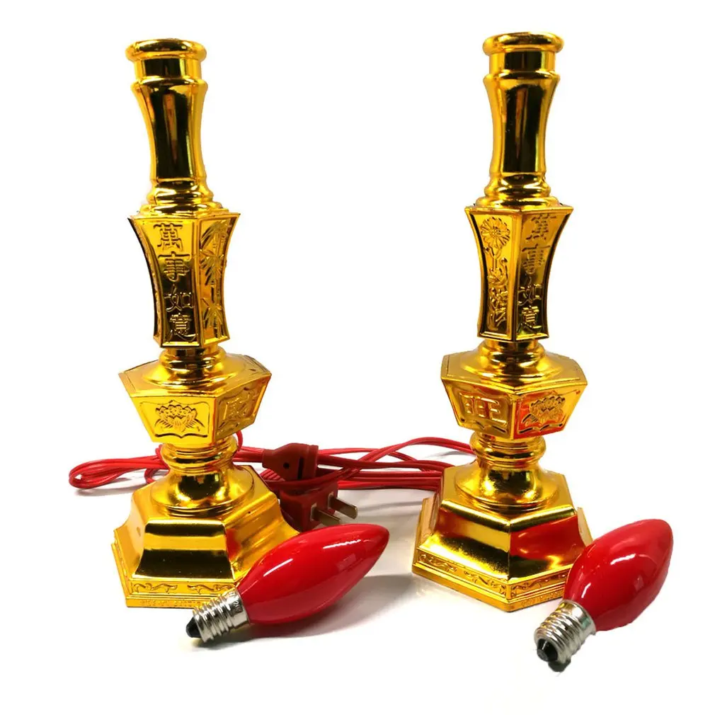 

J062 Электрический светильник в виде свечи 8-дюймовая красная светодиодная лампа 2 Вт E12, лампа в виде свечи, лампа в виде лотоса