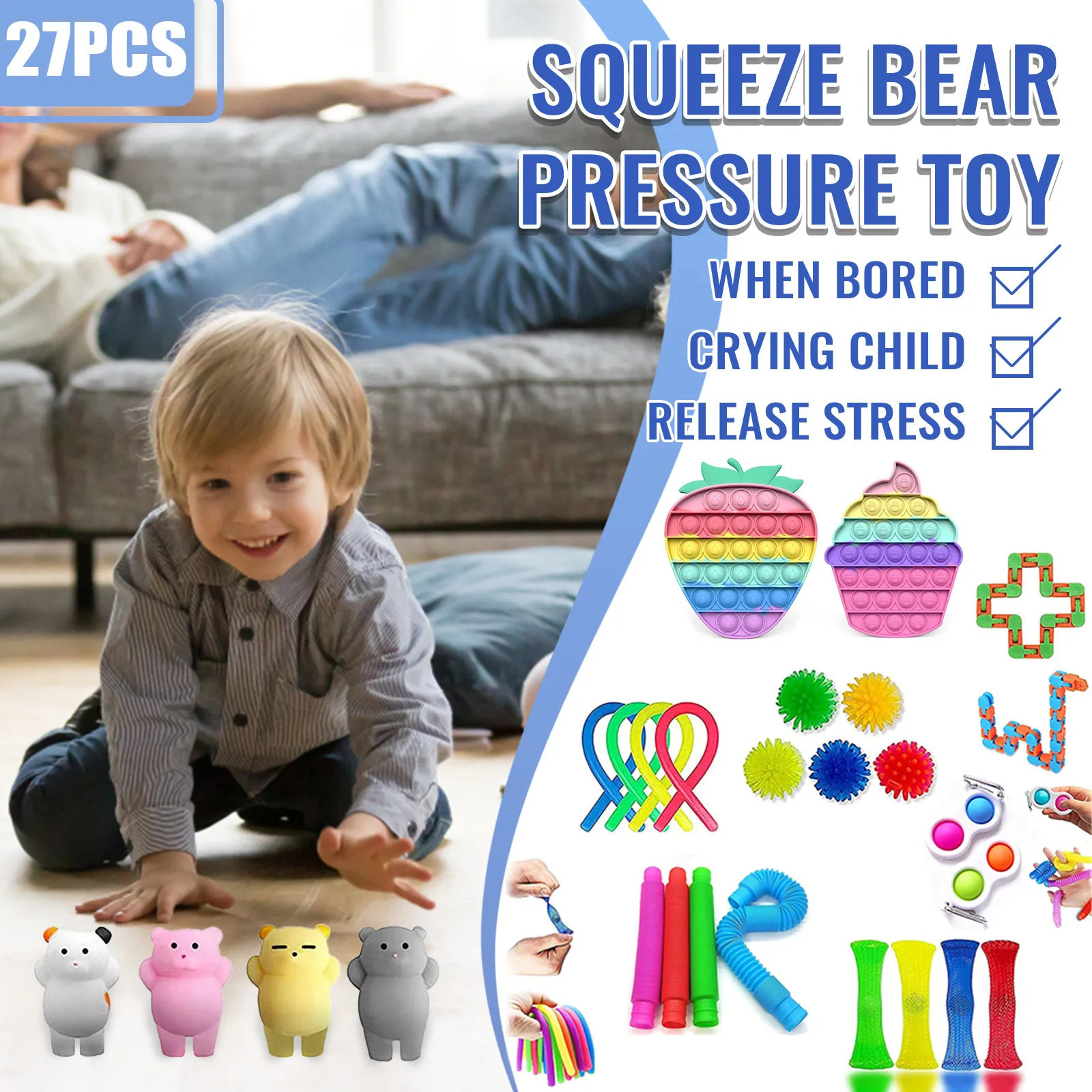 

Сжимаемая игрушка с пузырьками, игрушки-антистресс для детей и взрослых, упаковка игрушек ручной работы для облегчения беспокойства