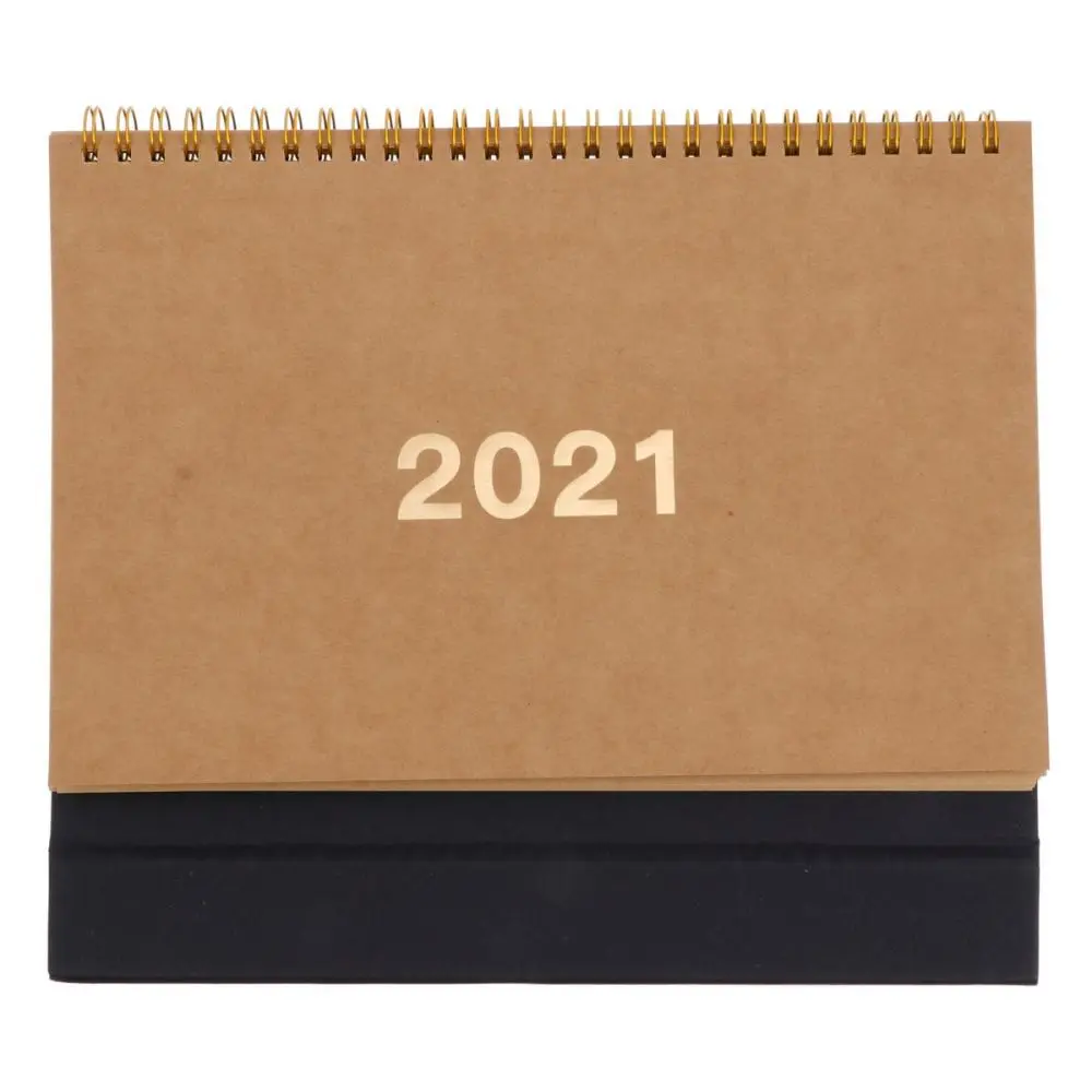 

1pc Simple Desktop Calendar 2021 Calendar Daily Schedule Planner Desk Calendar