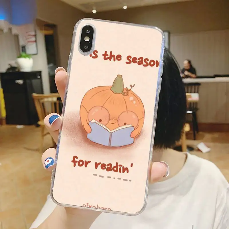

Halloween Pumpkin Lantern cartoon Phone Case Transparent for iPhone 6 7 8 11 12 s mini pro X XS XR MAX Plus