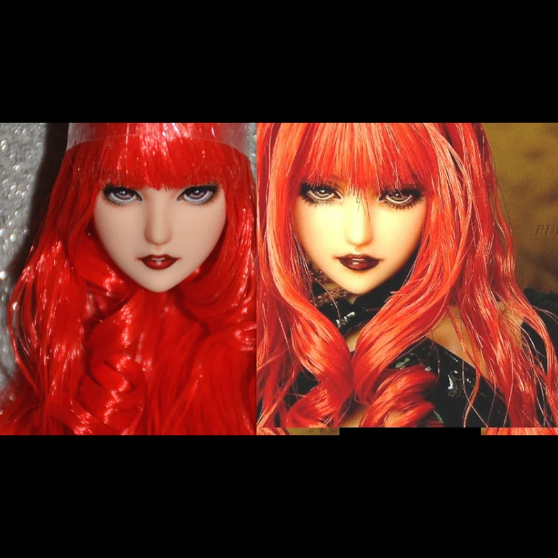 Индивидуальный заказ] 1:6 Женская марионетка красная скульптура с длинной головой