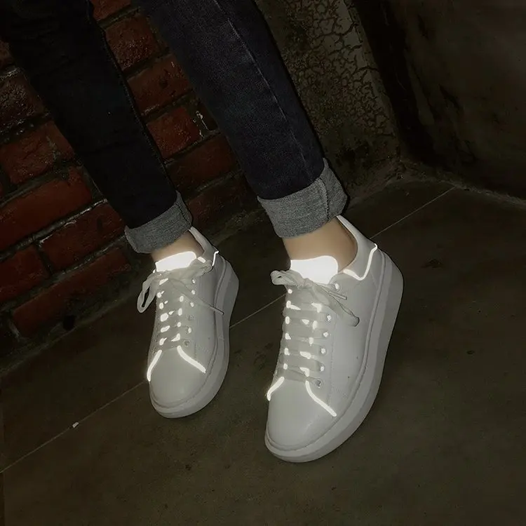 Светящиеся белые женские туфли коллекция 2019 года сезон осень Новинка спортивная