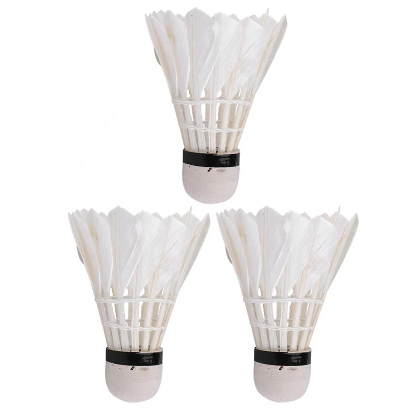 

Badminton Shuttlecock White Goose Board Feather Flying Stability Durable Shuttlecock Ball Feather Shuttlecock
