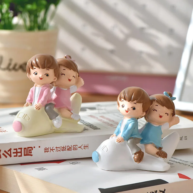 Миниатюрные аксессуары для украшения дома путешествий пары фигурка подарок на