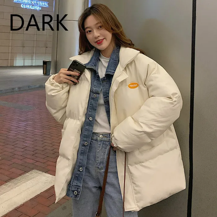 Новинка зимы 2020 Стильная джинсовая стеганая куртка с воротником стойкой из