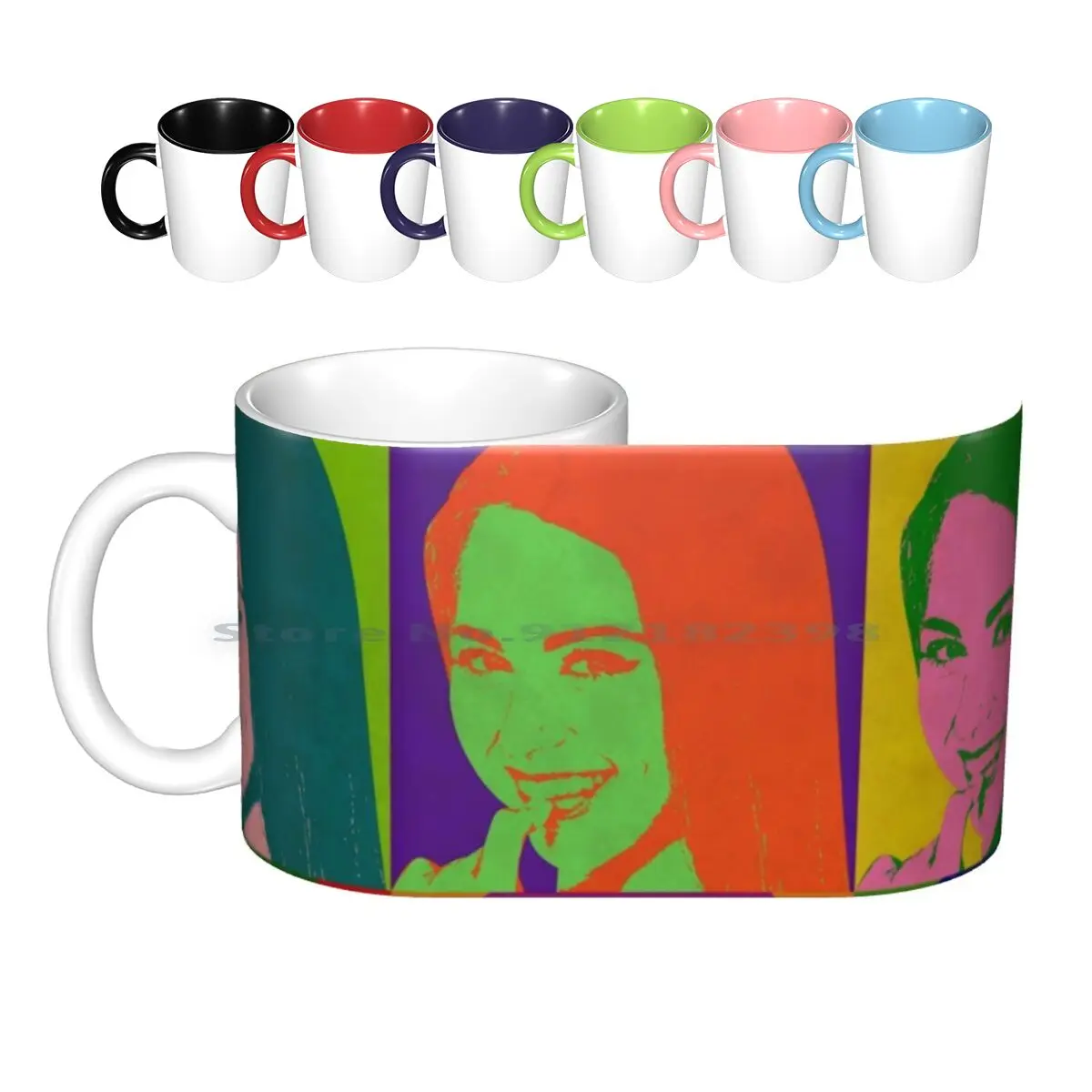 

Керамические кружки, кофейные чашки, Кружка для молока и чая, американская сценическая звезда, пикантные, поп, винтажные, ретро, рили Рид, кре...