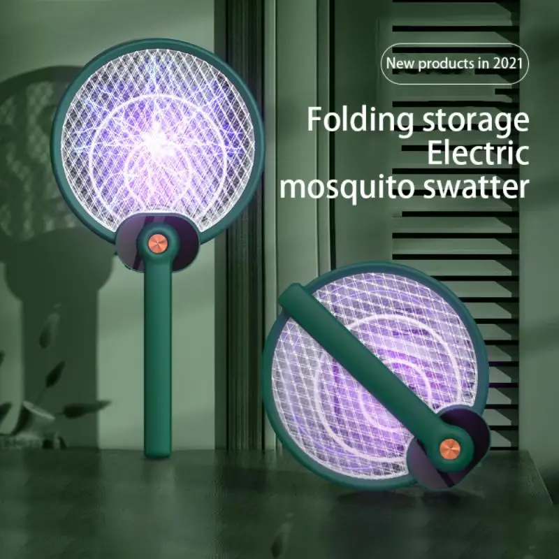 

3000V Foldable Electric Mosquito Swatter Bug Zappers 1200mA Rechargeable Electric Mosquito Swatter Mosquito Flying Insect Killer