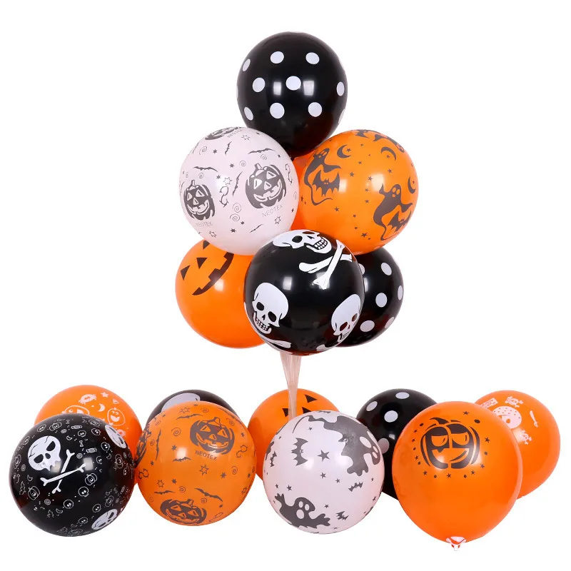 

100Pcs Halloween Pumpkin Ghost Balloons Halloween Decorations Ballon 12Inch Kid Globos Gifts Diy Party Decoration Accessories