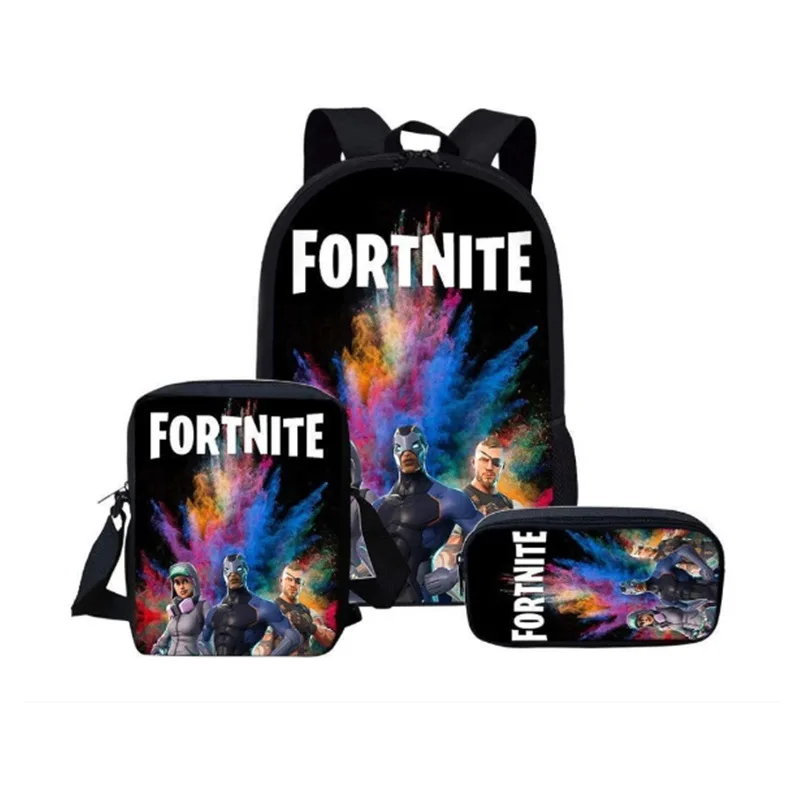 

2020 NEW Fortnite Cartoon Schoolbag Insulation Bags Pencil Bag Suit Student Backpack School Supplies Series Color Optional Gift