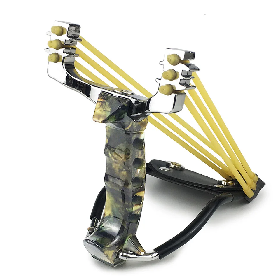 

Slingshot Powerful Hunting With 3 Rubber Band Tubing Catapult Professional Tactical Pocket Target Sling Shot Outdoor Bow