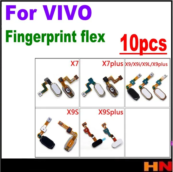10 шт. оптовая продажа для VIVO X7 X9 X9S plus сканер отпечатков пальцев гибкий кабель