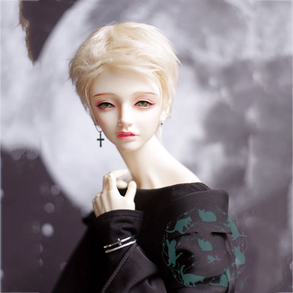 Bybrana 1/3 1/4 BJD парики мохеровые молочно чайные коричневые короткие волосы для