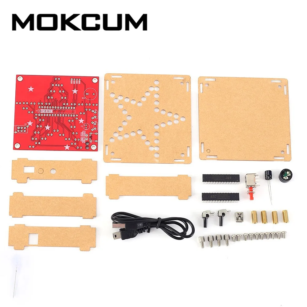 DIY Kit пентаграмма RGB светодиодный музыкальный Красочные мигающий светильник