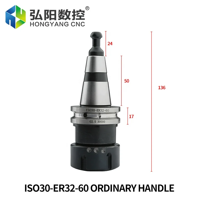 

ISO30 ER32-60L Balance Collet Chuck CNC router Tool Holder Stainless Steel With Pull Stud Milling Lathe use for Auto Tool Change