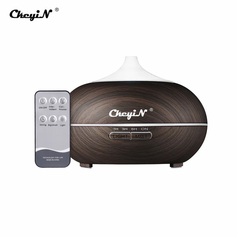 

CkeyiN 500ML Essential oil Diffuser Ultrasonic Mist Humidifier 7 Color LED Lights Auto Shut-Off Timer Settings Yoga Baby Room