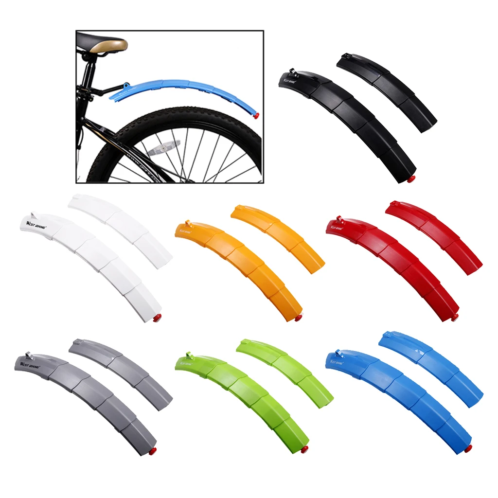 

Foldable Cycling Bicycle Bike Front Rear Fenders Mudguard Adjustable Bicycle Rear Fenders Mudguards Mud Guards Accessories