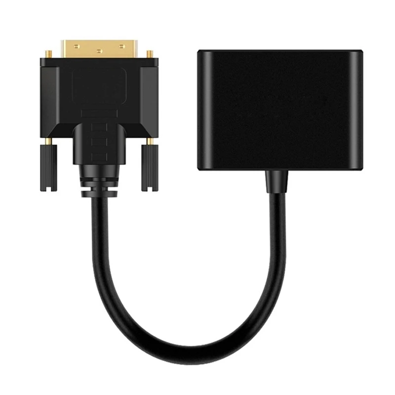 DVI к HDMI + VGA адаптер 2 в 1 конвертер 1080P HD подходит для телевизора проектора