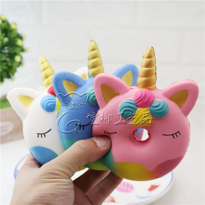 

Squishy гигантские пончики Jumbo Kawaii Единорог пончик Squishy Squishies крем Ароматизированная медленно восстанавливающая форму игрушка для детей подаро...