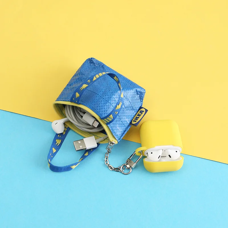 Роскошный модный кошелек для монет в стиле INS хранения наушников чехол Apple 1 2