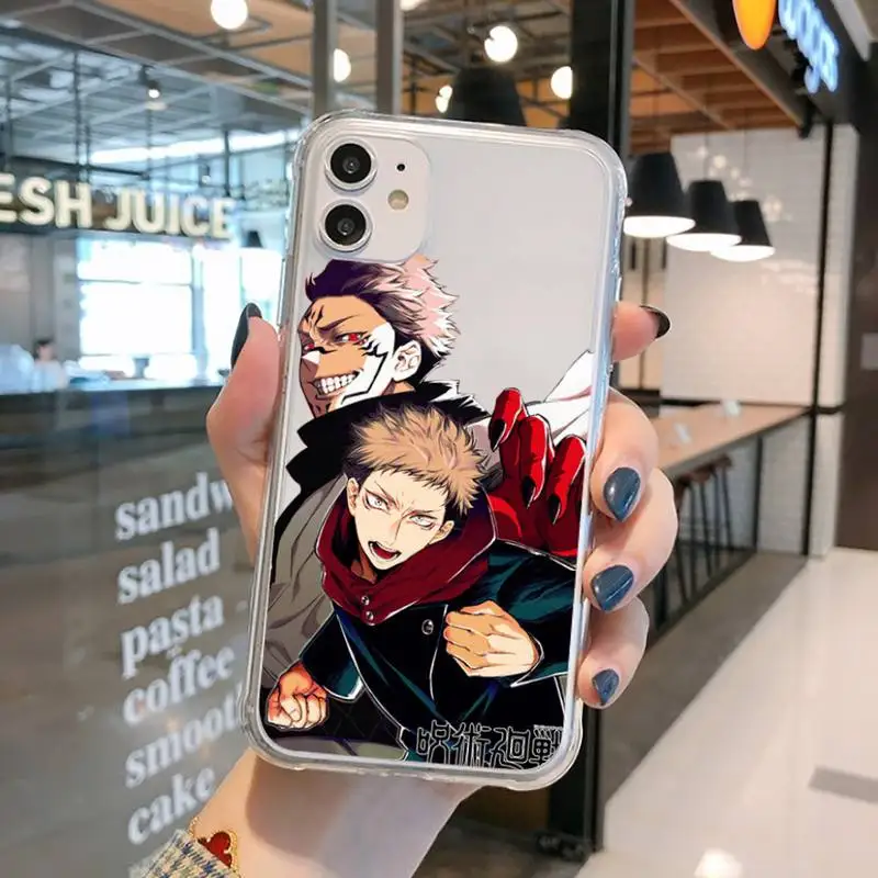 

Jujutsu Kaisen Anime Gojo Satoru Phone Case Transparent for iPhone 11 12 mini pro XS MAX 8 7 6 6S Plus X 5S SE 2020 XR